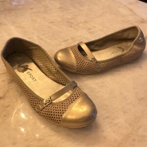 Anne Klein Sport Gold Flats